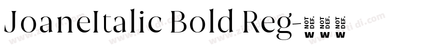 JoaneItalic Bold Reg字体转换